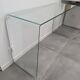 Minimalist curved glass console design – 120 cm