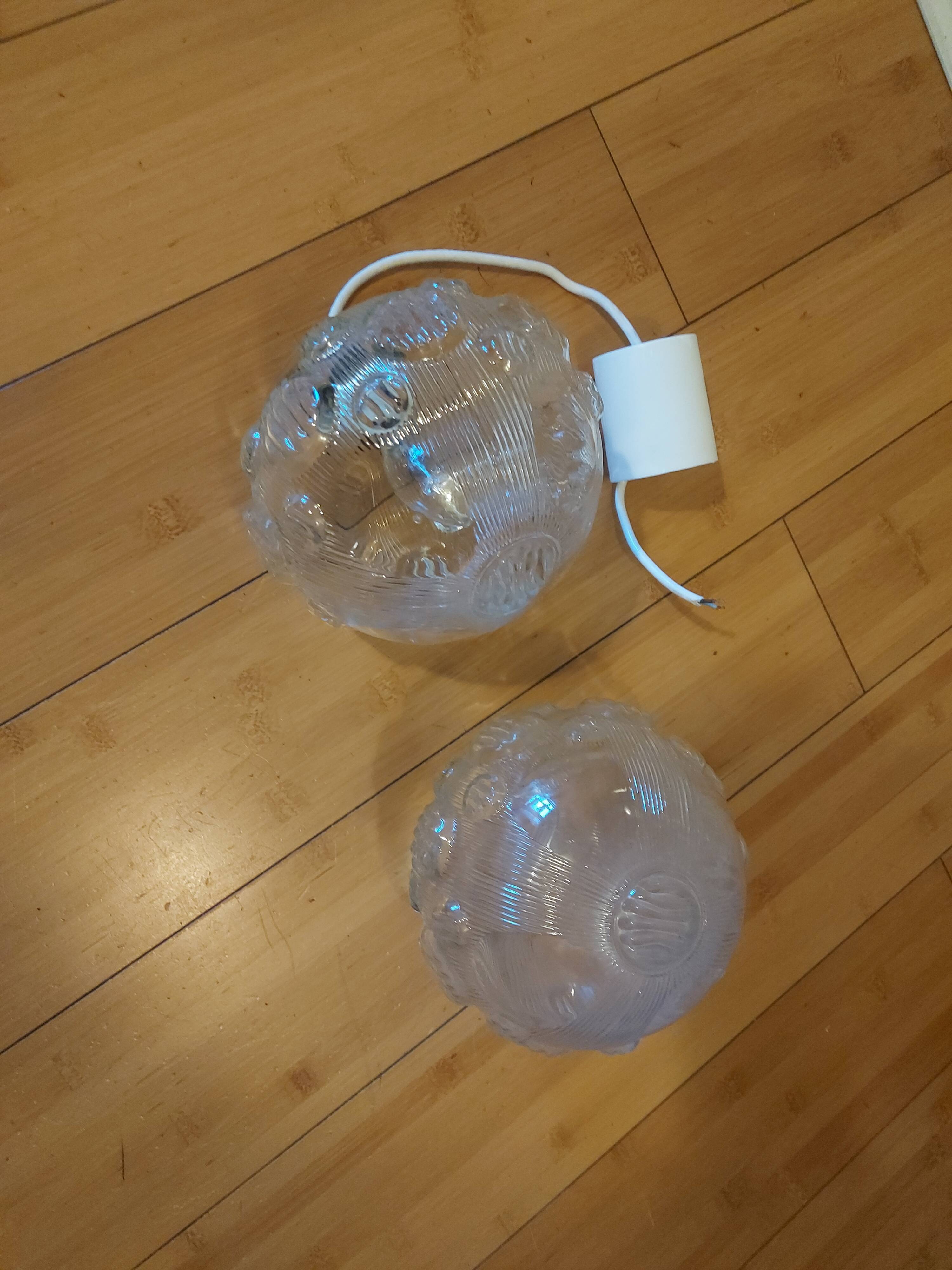 Vintage glass pendant lamp