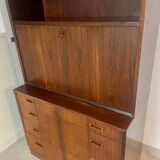 Vintage Scandinavian 2-piece secretary. Rosewood, 1970s