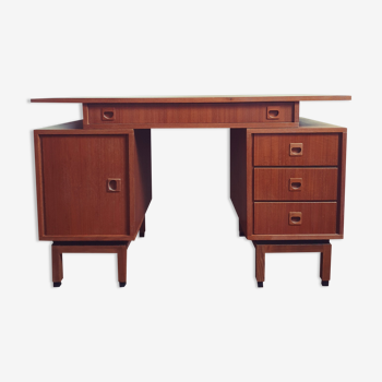 Bureau teck vintage moderniste MDK