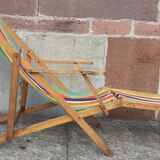 Vintage deckchair, lounge chair or chaise longue