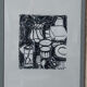 Tableau nature morte encre et pastel gras