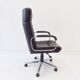 German office armchair black leather 70s