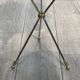 Tripod Side Table in Brass with Mahogany Top and Openwork Gallery. St. Trava