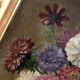 Tableau nature morte années 30 "fleurs et pommes"