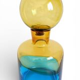 Sommerso Murano Art Glass Bottle In The Style of Flavio Poli for Seguso