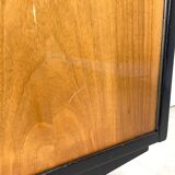 Vintage audio cabinet, walnut high gloss