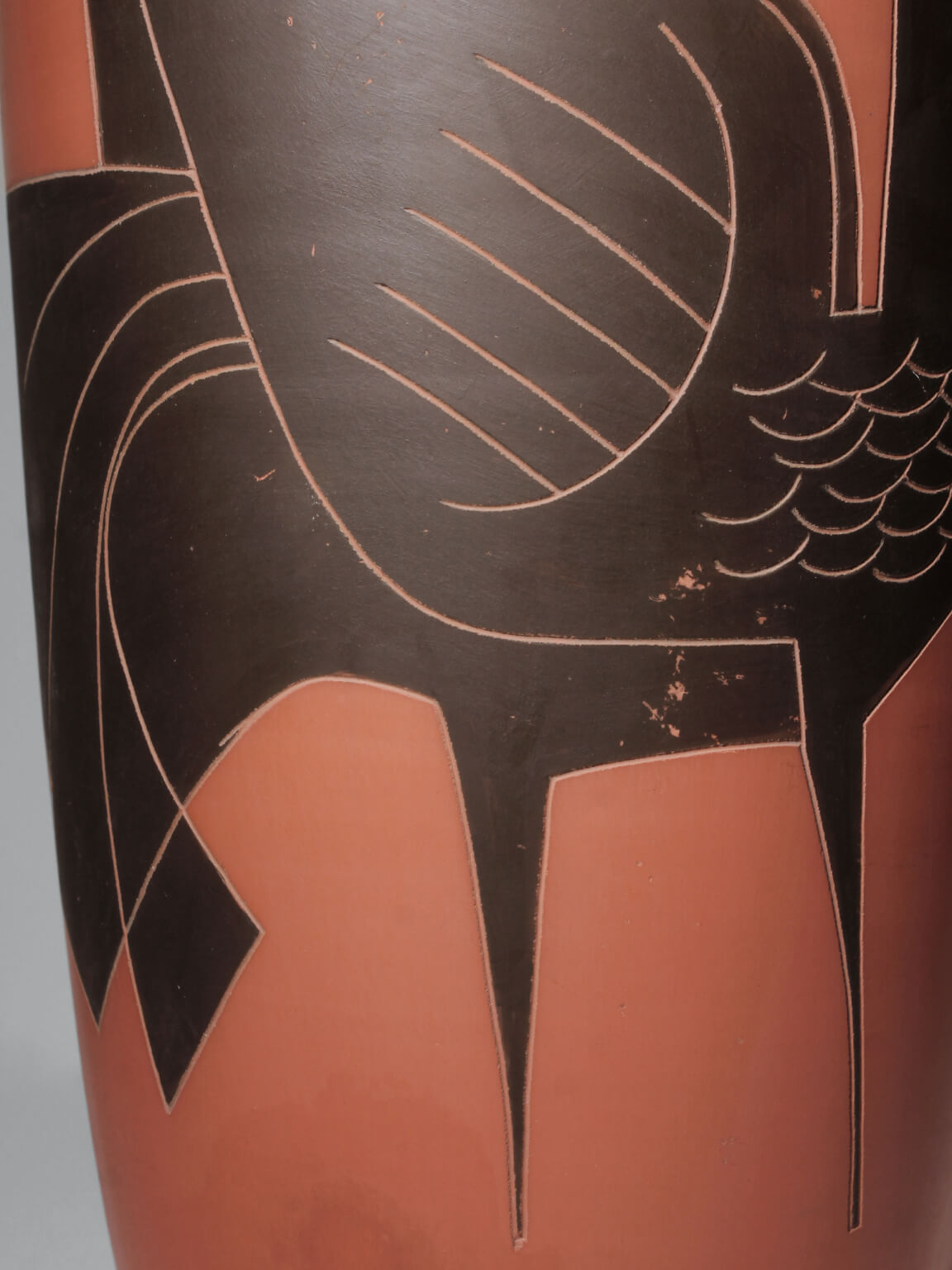 Joep Thissen Large Sgraffito Terracotta Ceramic Vase For Loré