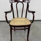 Chaise de bureau Thonet avec assise en rotin
