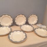 Suite of 7 Longwy hollow plates
