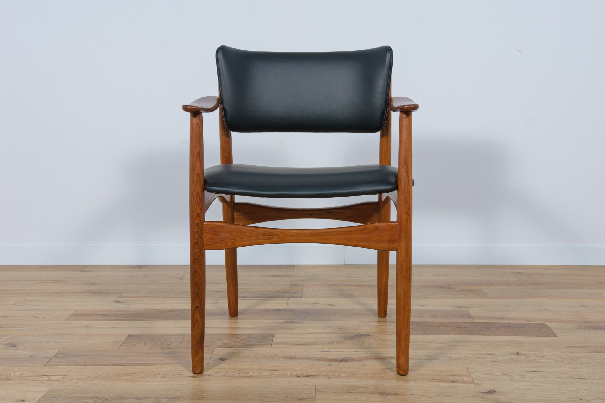 Mid-Century Danish Teak & Leather Armchair, 1970s