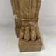 Napoleon III fireplace with claw feet in speckled marble, 19th century.
