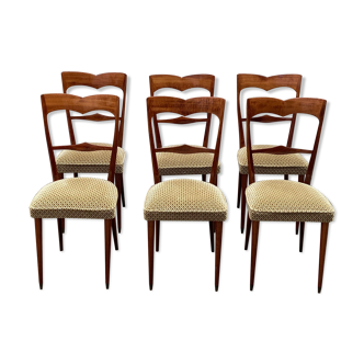 Set of 6 vintage teak chairs 1960