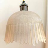 Globe skyscraper portable lamp in art deco glass