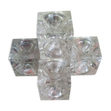 Glass ice cube lamp circa 1960