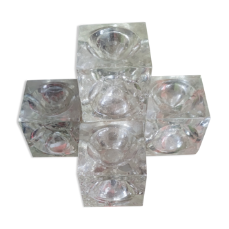 Lampe ice cube en verre vers 1960