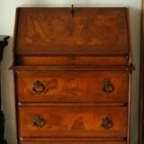 20th century walnut sloping secretary