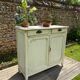 Buffet parisien vintage patine blanche