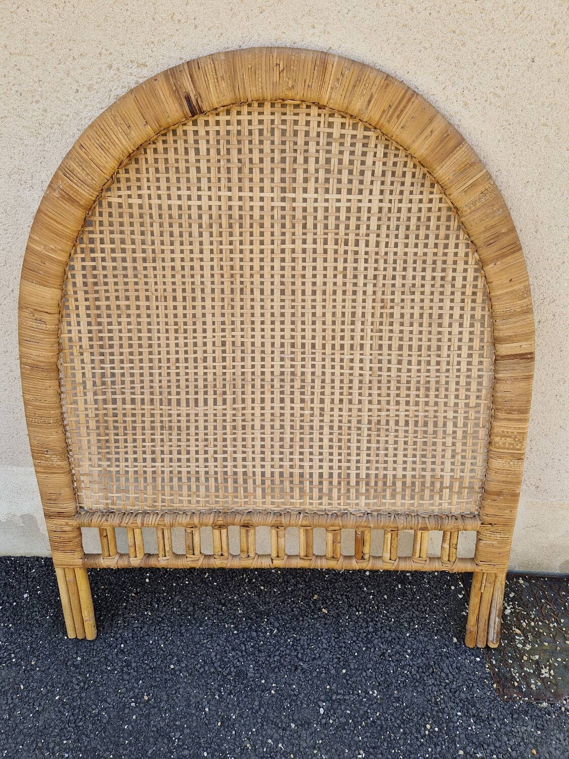 Rattan wicker headboard