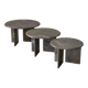 Ensemble de 3 tables basses en marbre - Italie années 1970