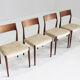 Chaises de salle à manger vintage des années 60 par Fristho, ensemble de 4