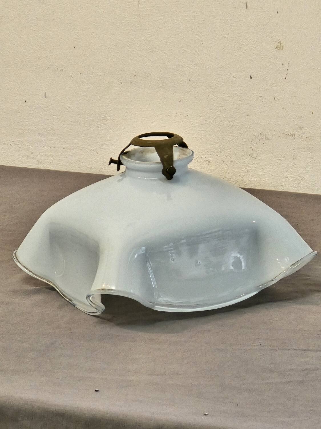 Blue opaline pendant light