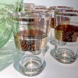 Set of 6 gold aperitif tea glasses - granita