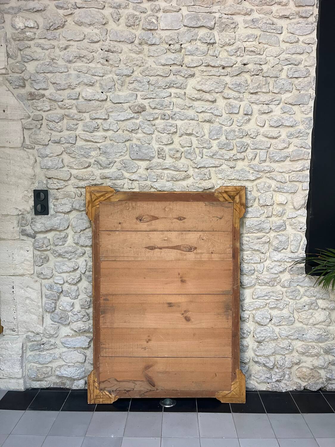 Antique mirror 133cm/96.5cm gilded with gold leaf