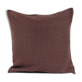 Brown hand-woven cushion cover