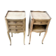 Paire de tables chevet louis xv en chene brut  clair