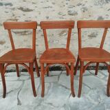 Bistro table and 3 Baumann chairs