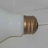 Large vintage opaline pendant lamp in the shape of an S bulb