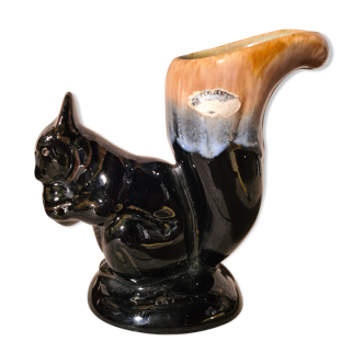 Vase écureuil en grès flammé
