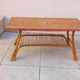 Vintage rattan coffee table