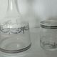 Night service carafe and silver lisere glass louis xvi style