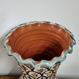 Terracotta vase with oriental decor