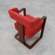 Art Deco red Reupholstered Chair, Belgium ca. 1920