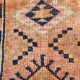 Navy Blue & Orange Vintage Runner Rug, 79x395Cm
