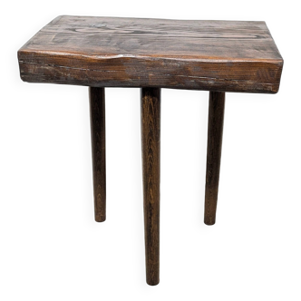 Brutalist side table with tripod base