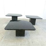 Vintage marble nesting tables or side tables, 1970s