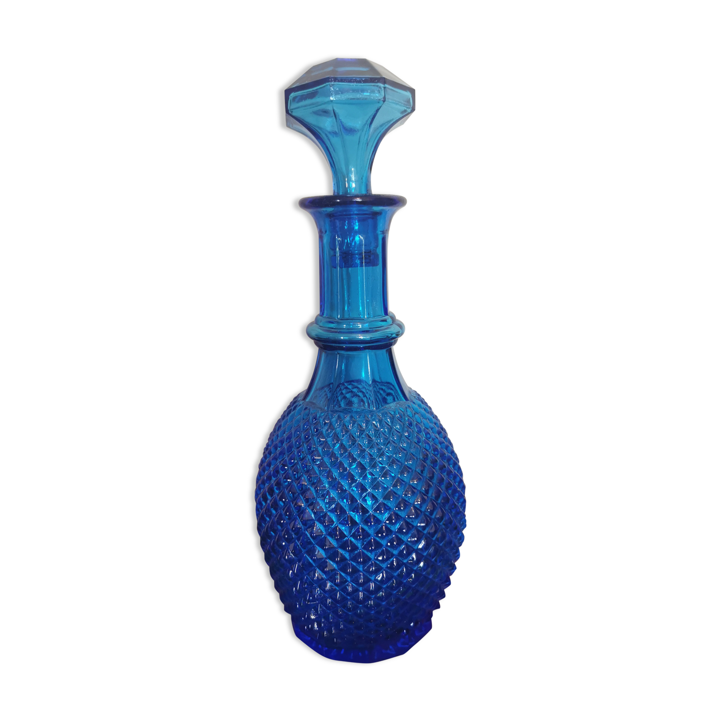 Decanter blue diamond tip "Casa Lopez"