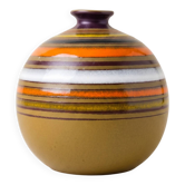 Round banded vase, Aldo Londi for Bitossi, Italy, 1970–1972