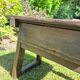 Antique Spanish side table pine rustic pay table with drawer