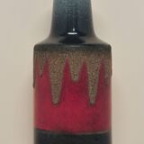 vintage red and grey-blue West Germany vase VEB Handelsleben