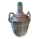 Dame Jeanne Bonbonne Bottle Touque bluish glass wicker Dp 1122414