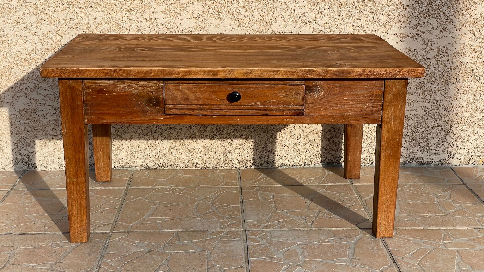 Table basse de ferme vintage en bois