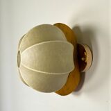 "Cocoon" wall light in resin and pine, Italy, circa 1970s