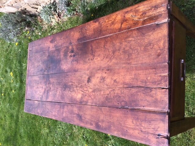 Solid wooden farm table mid-20th century