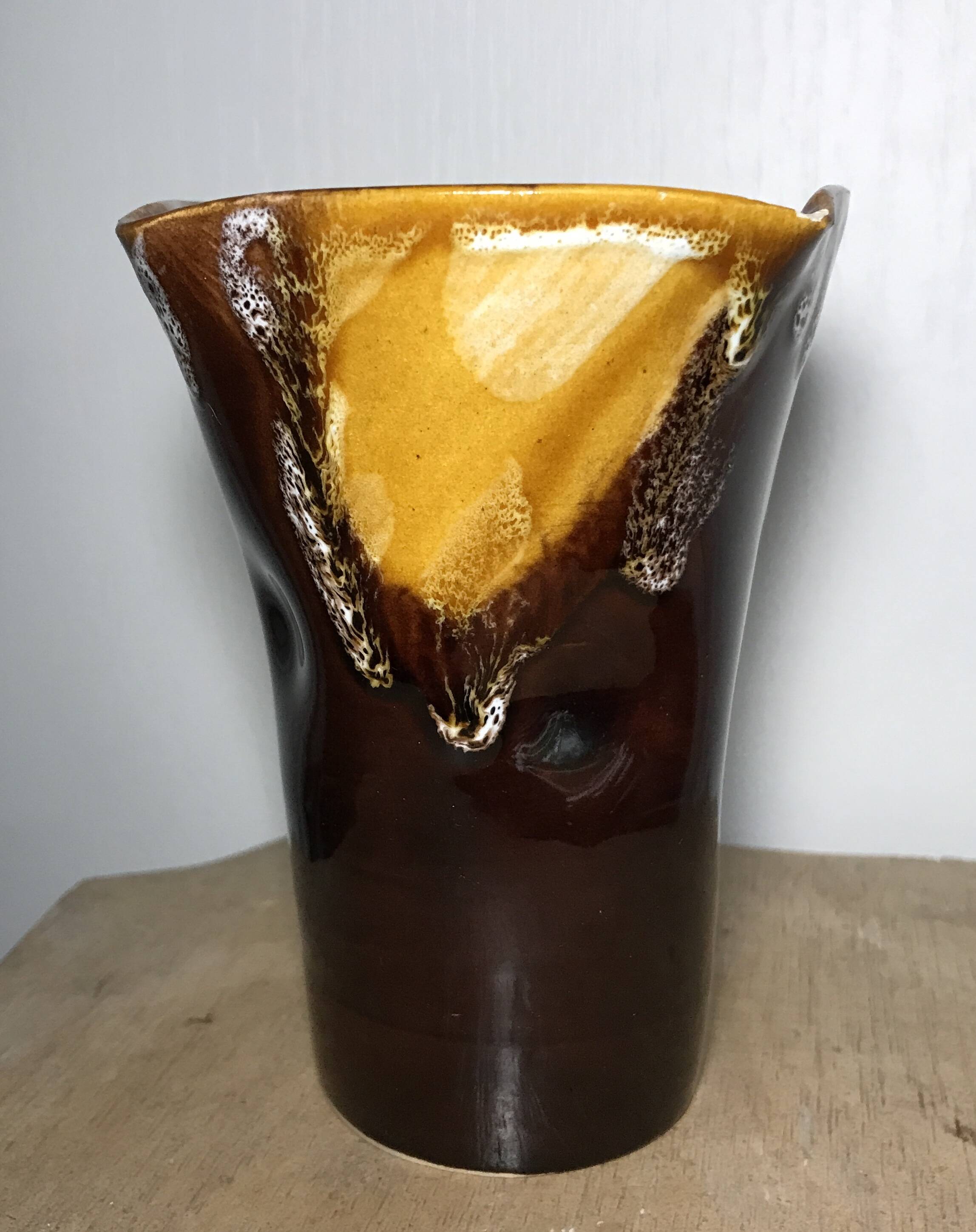 VASE Handkerchief in glazed ceramic handmade VALLAURIS