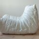 White leather Togo lounge chair by Michel Ducaroy for Ligne Roset